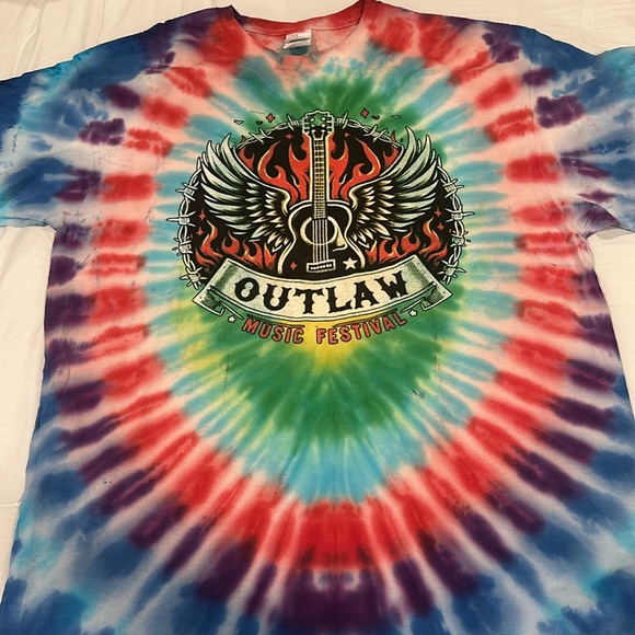 2024 Outllaw Music Festival Tie Dye Concert Souvenir T-Shirt for for NWOT - Picture 8 of 12